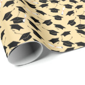 Grad Cap Pattern Abschluss Geschenkpapier (Rolleneckpunkt)