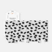 Grad Cap Pattern Abschluss Geschenkschachtel (Ungefaltet)
