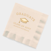 Grad Cap Personalisierter Abschluss Servietten Mit Folie (Links)