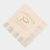 Grad Cap Personalisierter Abschluss Servietten Mit Folie (Rechts)