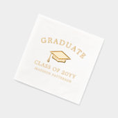 Grad Cap Personalisierter Abschluss Servietten Mit Folie (Links)
