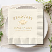 Grad Cap Personalisierter Abschluss Servietten Mit Folie