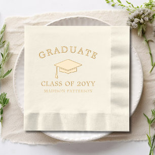 Grad Cap Personalisierter Abschluss Servietten Mit Folie