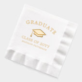 Grad Cap Personalisierter Abschluss Servietten Mit Folie (Links)