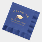 Grad Cap Personalisierter Abschluss Servietten Mit Folie (Links)