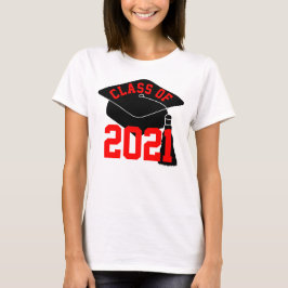 Grad Cap Red Class von 2024 T-Shirt