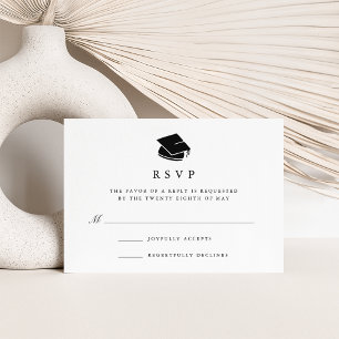 Grad Cap RSVP-Karte des Absolventen RSVP Karte