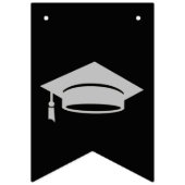 Grad Cap & Tassel, Diplom in Silber, Gold und Schw Wimpelkette (Erste Fahne)