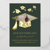 Grad Cap Tassel Foto Abschluss Ankündigung (Vorderseite)