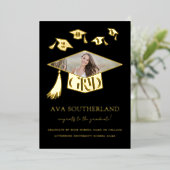 Grad Cap Tassel Foto Abschluss Ankündigung (Stehend vorne)