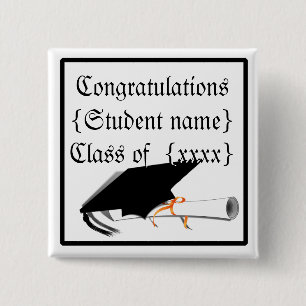 Grad Cap Tilt mit Schulfarben Button