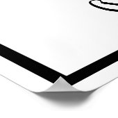 Grad Cap Tilt mit Schulfarben Poster (Ecke)