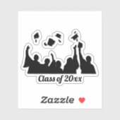 Grad Cap Toss Abschluss Aufkleber (Blatt)