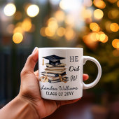 Grad Cap und Books Abschluss, er tat es Kaffeetasse