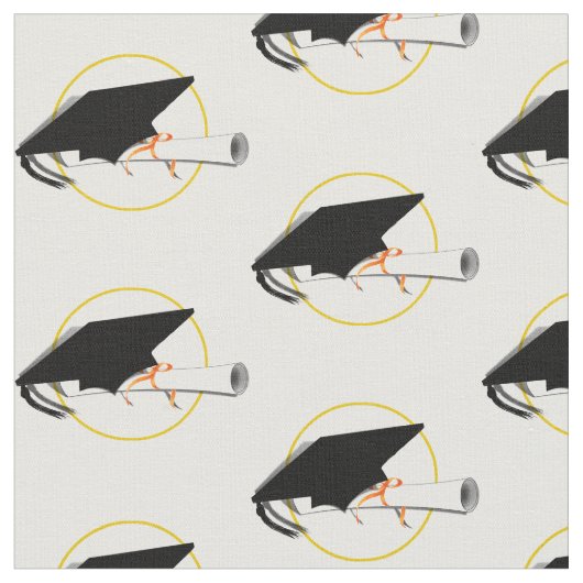 Grad Cap und Diplom Stoff (Nahaufnahme)