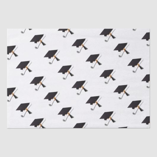 Grad-Cap und Diploma-Abschluss Seidenpapier (Vorderseite)