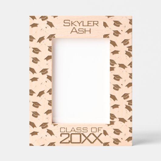 Grad Cap und Diploma Muster Geätzte Rahmen (Vorderseite)