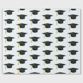 Grad Cap und Tassel Abschluss Geschenkpapier (Flach)