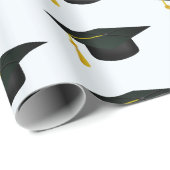 Grad Cap und Tassel Abschluss Geschenkpapier (Rolleneckpunkt)
