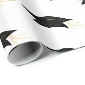 Grad Cap und Tassel Abschluss Geschenkpapier (Rolleneckpunkt)