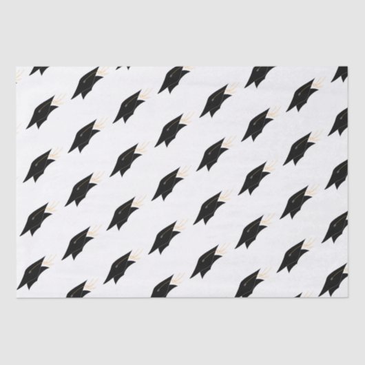 Grad Cap und Tassel Abschluss Seidenpapier (Vorderseite)