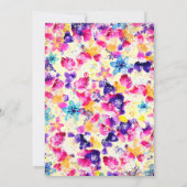 Grad Cap, Weinglas, Confetti-Blume Abschluss Einladung (Rückseite)