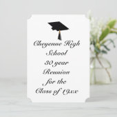 Grad Cap - Wiedersehen in der High School Einladung (Stehend Vorderseite)