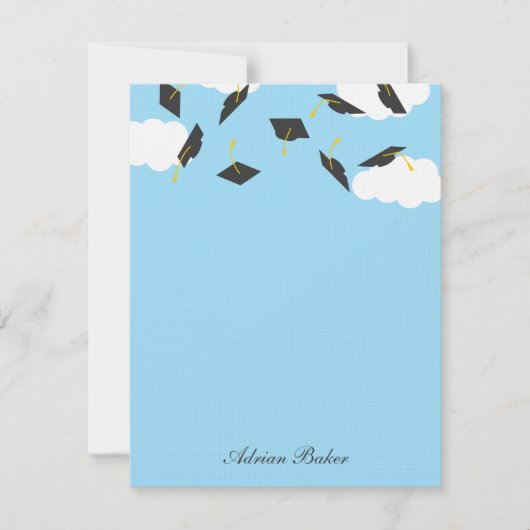 Grad Caps Abschluss Danke Karte (Vorderseite)