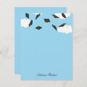 Grad Caps Abschluss Danke Karte (Vorne/Hinten)