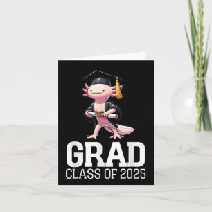 Grad Cl von 2025 Axolotl Funny Abschluss gestuft Karte