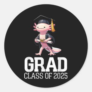 Grad Cl von 2025 Axolotl Funny Abschluss gestuft Runder Aufkleber