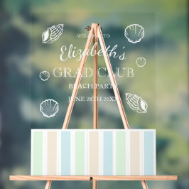 Grad Club Beach Party Acrylschild