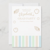 Grad Club Beach Party Dankeskarte (Vorderseite)