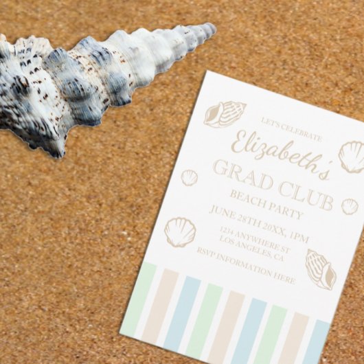 Grad Club Beach Party Einladung