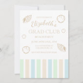 Grad Club Beach Party Einladung (Vorderseite)