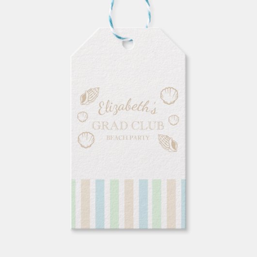 Grad Club Beach Party Geschenkanhänger (Vorderseite)