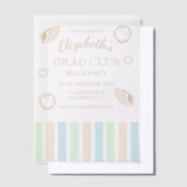 Grad Club Beach Party Pergament Einladungen (Versetzt)