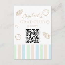 Grad Club Beach Party Registry Begleitkarte
