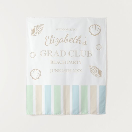 Grad Club Beach Party Wandteppich (Vorderseite)