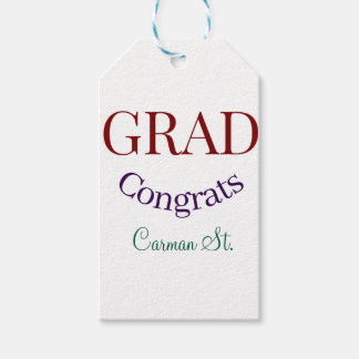 grad congrats mauve purple bold year 20XX graduate Geschenkanhänger