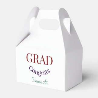 grad congrats mauve purple bold year 20XX graduate Geschenkschachtel