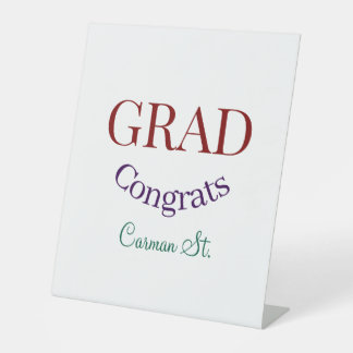 grad congrats mauve purple bold year 20XX graduate Sockelschild