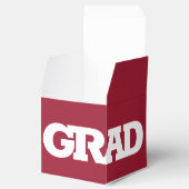 GRAD Crimson and White Graduation Party Geschenkschachtel (Geöffnet)
