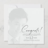 Grad Cutout Foto Gradient Blue ID898 Einladung (Rückseite)