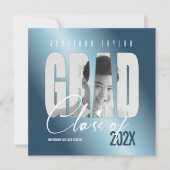 Grad Cutout Foto Gradient Blue ID898 Einladung (Vorderseite)