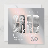 Grad Cutout Foto Gradient Blush ID898 Einladung (Vorderseite)