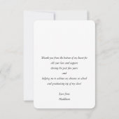 GRAD DANK IHNEN modernes Foto einfache Kalligraphi Dankeskarte (Rückseite)