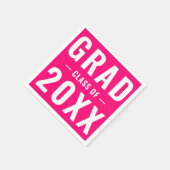 Grad der 2024 heiß rosa modernen Typografie Serviette (Ecke)