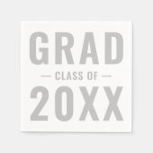 Grad der blass-weißen Typografie von 2024 Serviette (Vorderseite)