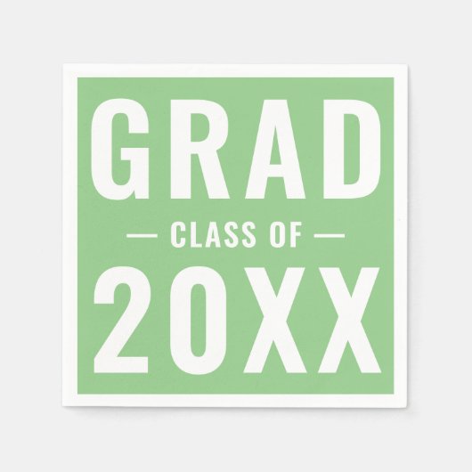 Grad der grünen modernen Typografie 2023 Serviette (Vorderseite)